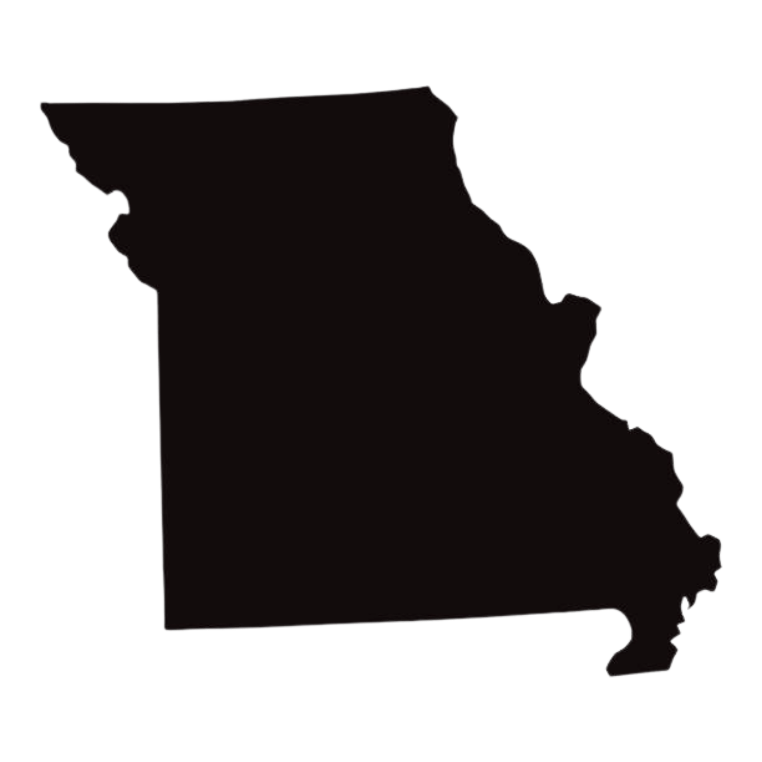 Missouri map with Southeast Missouri service coverage highlighted